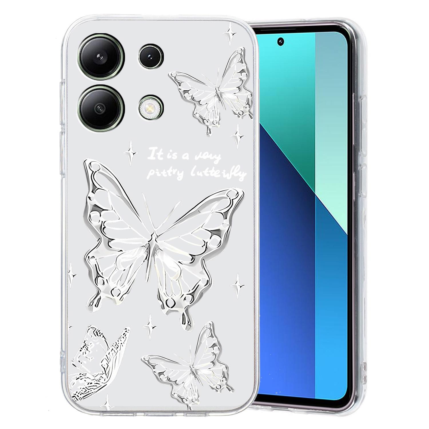 

For Xiaomi Redmi Note 13 Pro 4G/Poco M6 Pro 4G TPU Phone Case Pattern Printing Butterfly