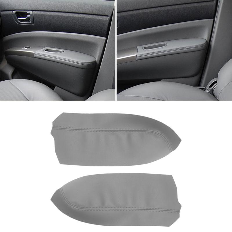 

2 шт. серый для Toyota Prius 2004 2005 2006 2007 2008 2009 автомобильный кожаный подлокотник из микрофибры передняя дверь панель крышка защитная