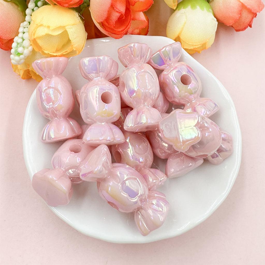 Charms 13.2mm*28.7mm Acrylic Candy Beads With Hole Craft 10Pcs Handmade Material DIY Beading Accessory DIY Jewelry Making For Necklace Earrings