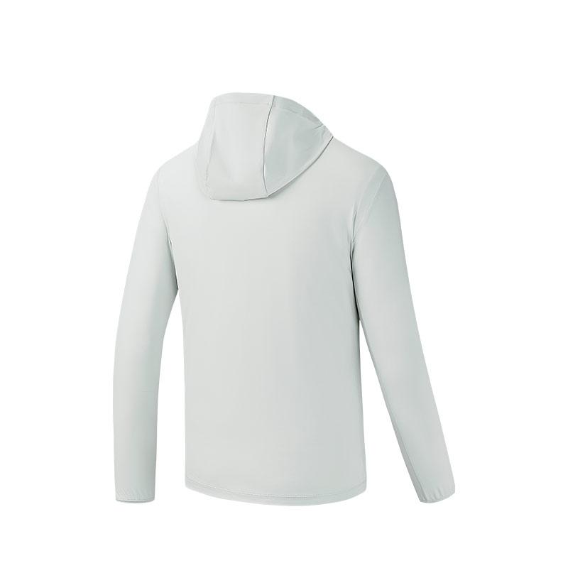 Anta Ice Skin UV Protection UPF50 Light Shield Breathable Sunscreen Clothing Men Tops Gray 152527704-1