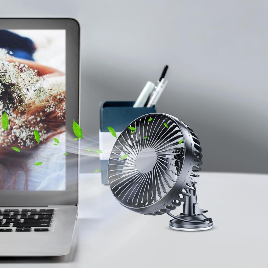 Dashboard Suction Cup Fan | Suction Cup USB Air Cooler Fan for Dashboard -