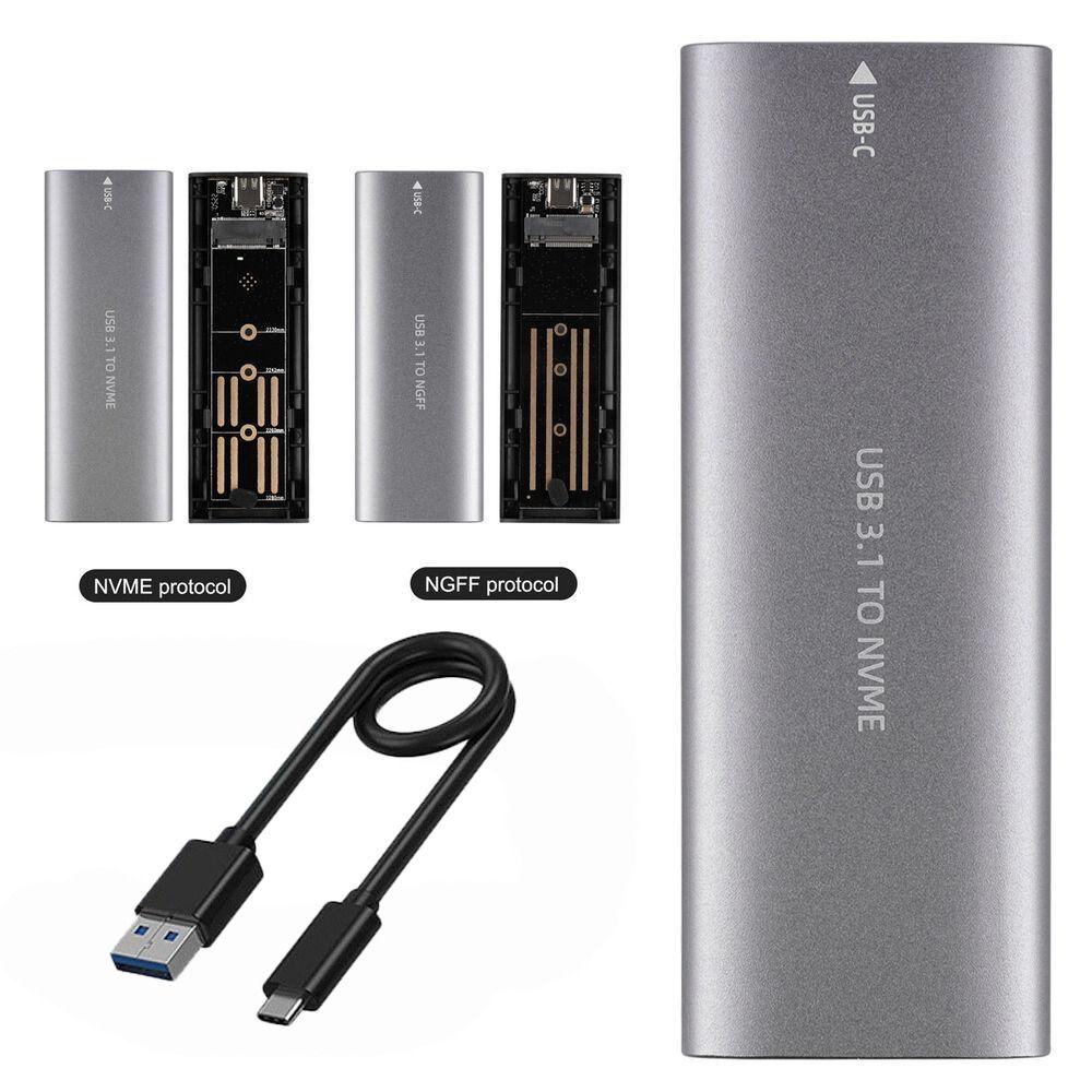

Новый SSD SATA to USB 3.1 M.2 Внешний адаптер-конвертер корпуса NGFF NVME Корпус жесткого диска