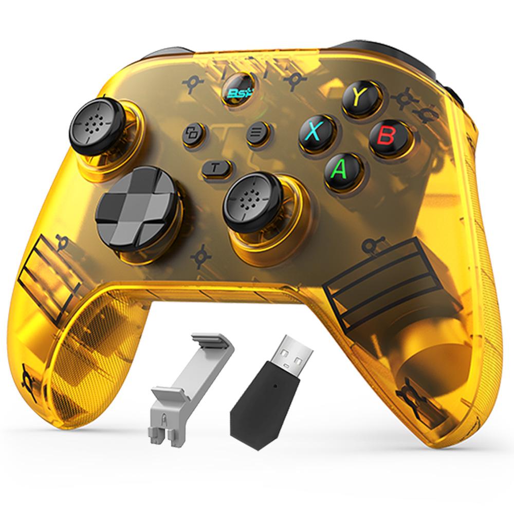 Manette de jeu sans fil G6 pour iOS Android PC Switch avec joystick à effet Hall et support pour téléphone