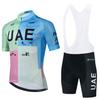 Uae Cycling Jersey Set Summer Men's Ropa Ciclismo Bicycle Cycling Clothing Breathable Mountain Bike Jersey Race Sportswear Suit