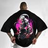 Men's Anime Muscle Pattern Printed T-shirt for Men and Women