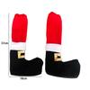 4 Pieces Christmas Furniture Socks for Chair Table Legs with Elastic Fit for Floor Protection and For Holiday Use