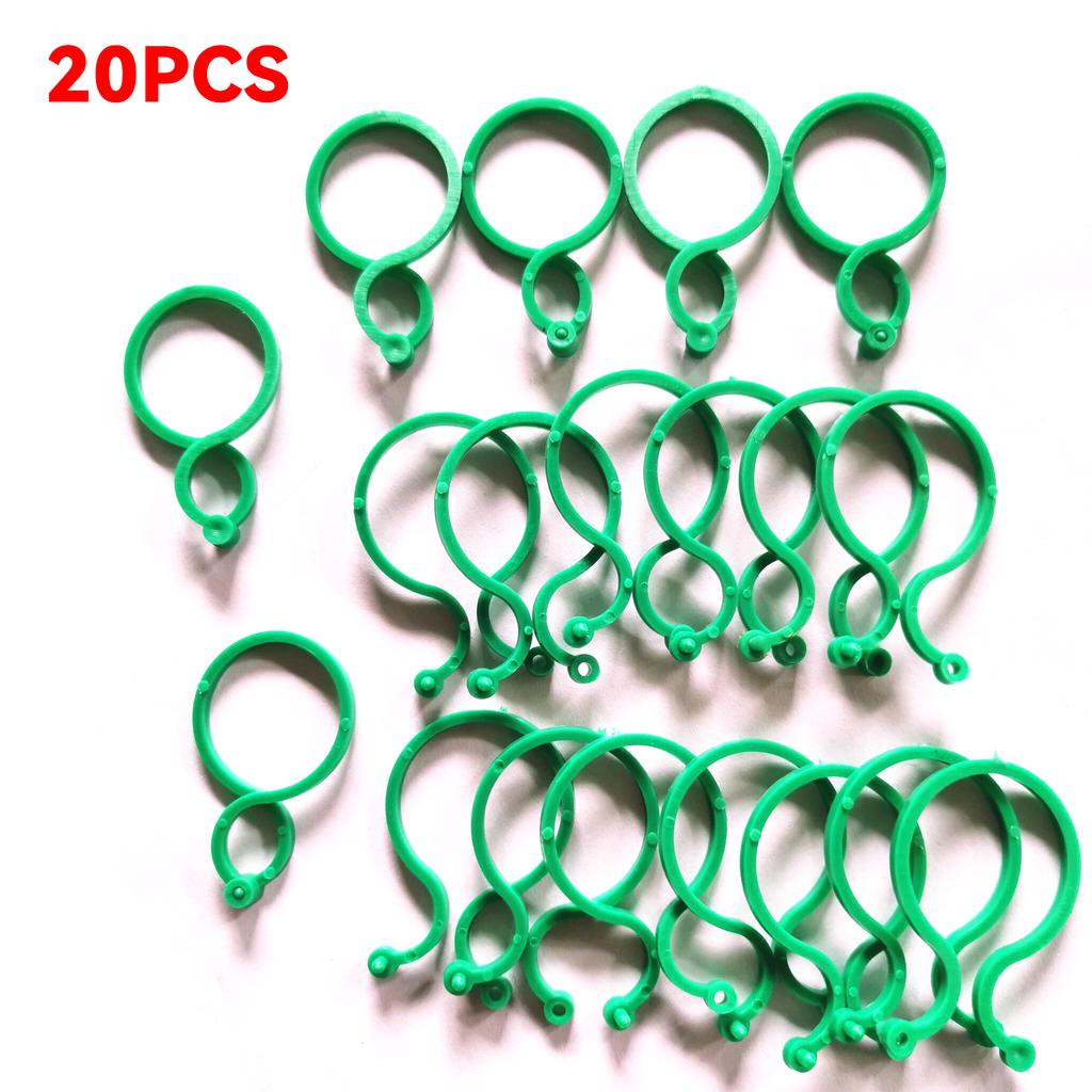 50/20 Pcs Plant Support Clips Sturdy Adjustable Tomato Vine Holders Fit Garden Stakes Cages Efficient Growth For Home Gardeners