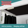 Double Rail Blackout Curtain for University Dorm Room Bunk Beds with Under-Desk Type