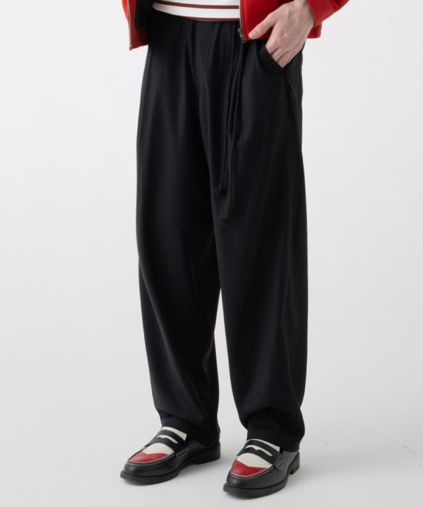 HONO REPORT Relaxed Elastic Trousers_Black Stripe