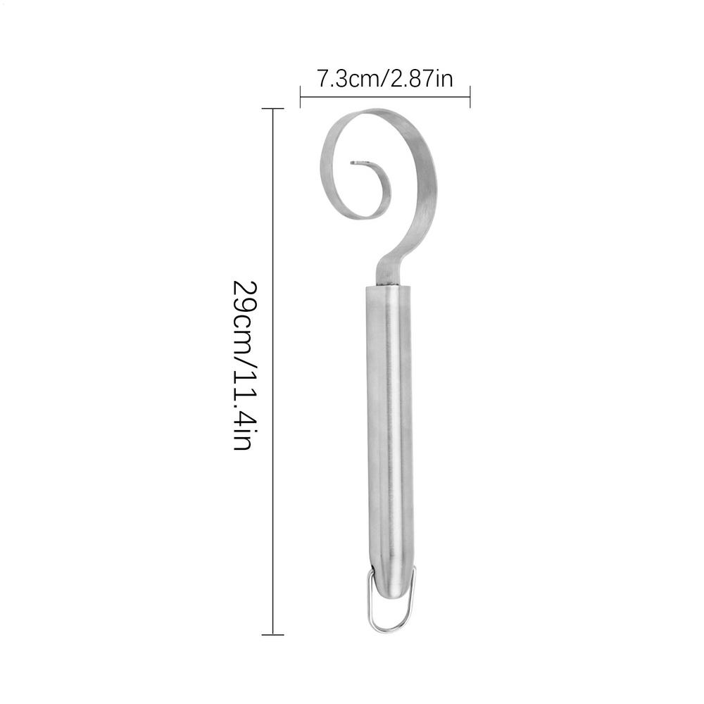 

Венчик для теста Ручной миксер Инструмент для приготовления хлеба Нержавеющая сталь Утолщенный Антипригарный Кухонная утварь для пиццы, выпечки серебряный