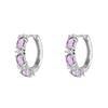 Light luxury row inlaid colored treasure ear buckle S925 sterling silver natural crystal peridot earrings high-end commuter earrings jewelry gift