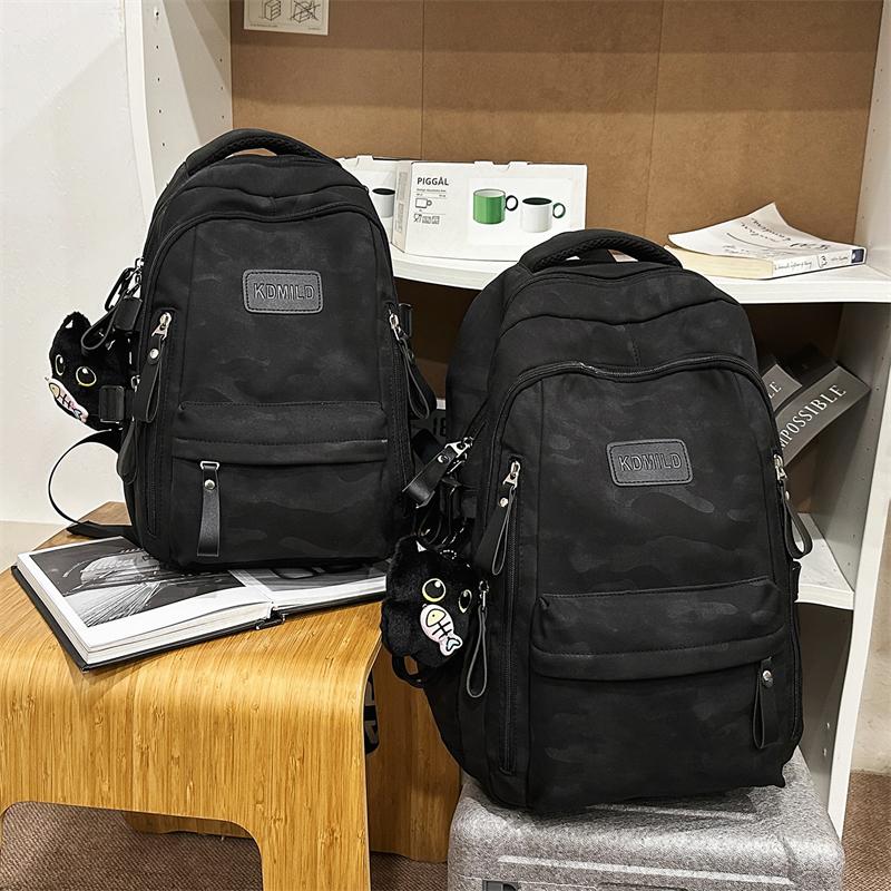 Splashed Ink Printing Backpack for Men & Women – Trendy Lightweight School Bag with Multiple Pockets & Adjustable Straps – Perfect for Daily Use