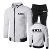 Neues Slim Fit Anzug für Herren für Box- und Kampfsport, Lässiges und Modisches Reißverschluss Jacke+Hosen Set
