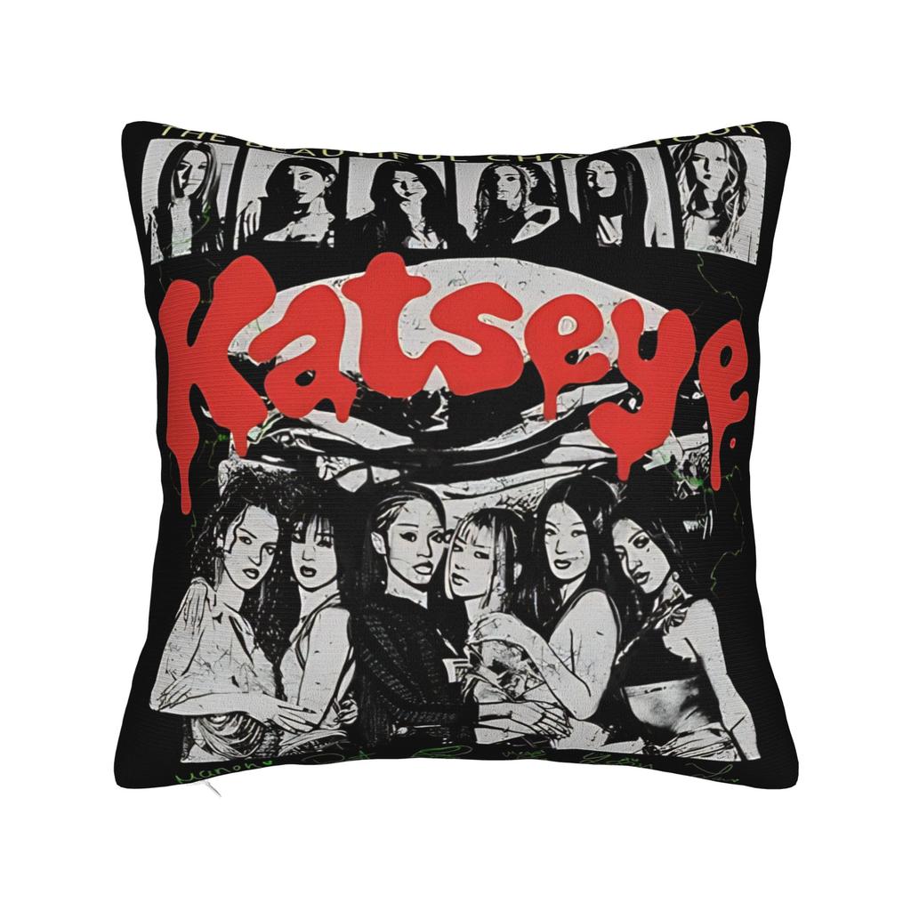Katseye Member Portrait Pillow Cover Novelty Pillow Case For Living Room Chair Comfy Pillowcases Gift