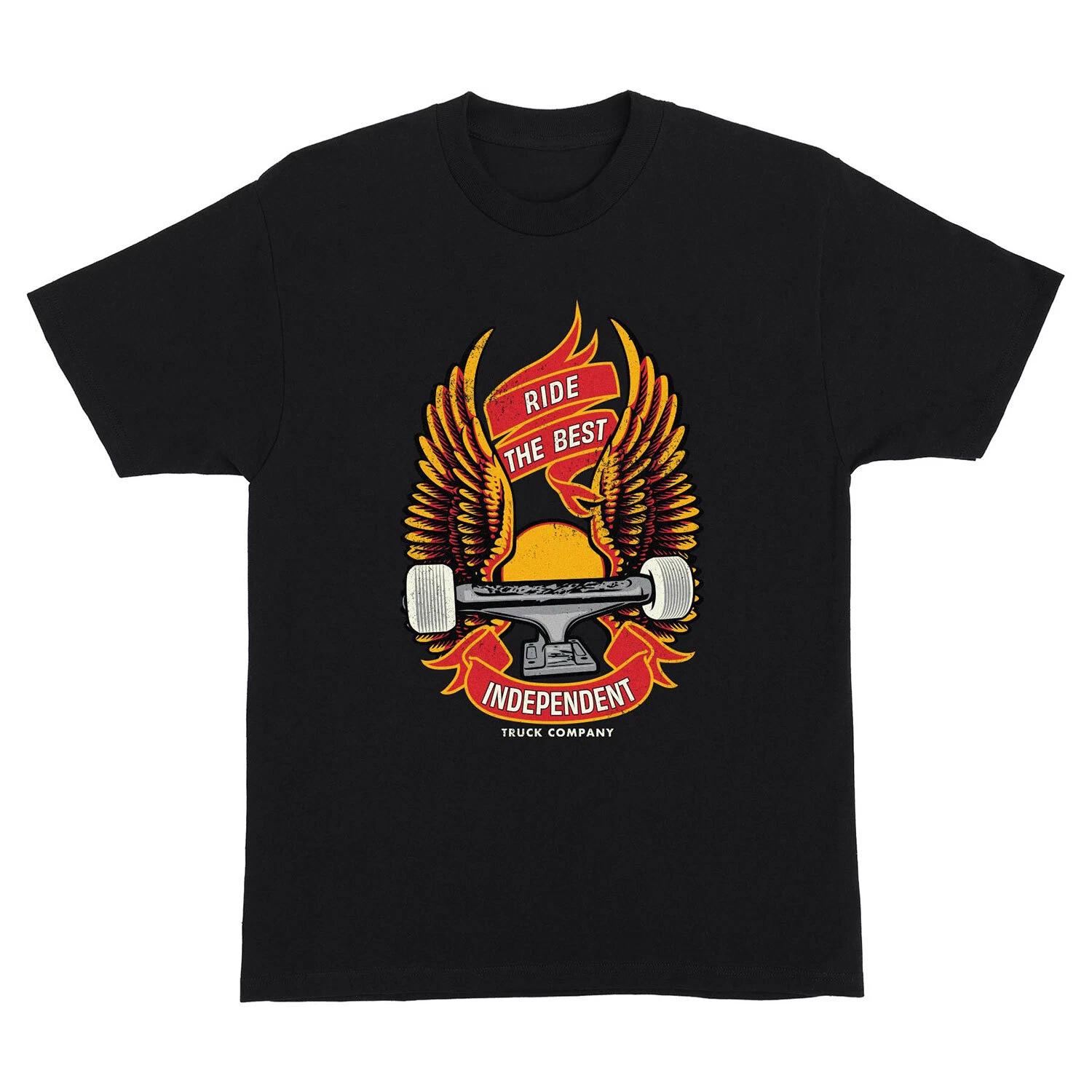 Independent Trucks Skateboard Shirt Ride Free Black S