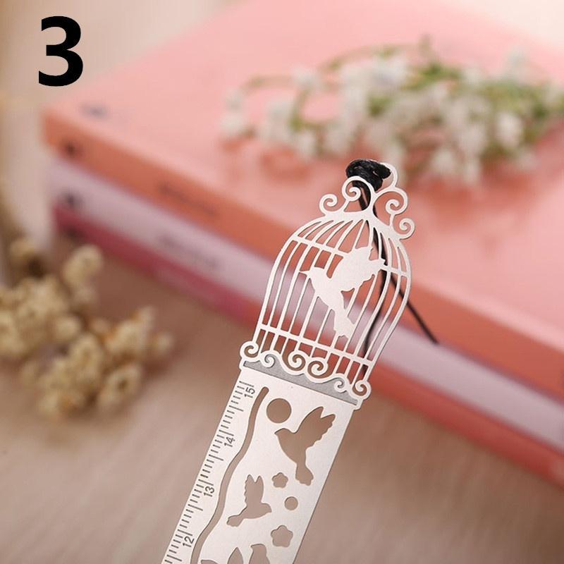 2pcs  Stainless Steel Pocket Rulers Metric Engraved Scale As Bookmark