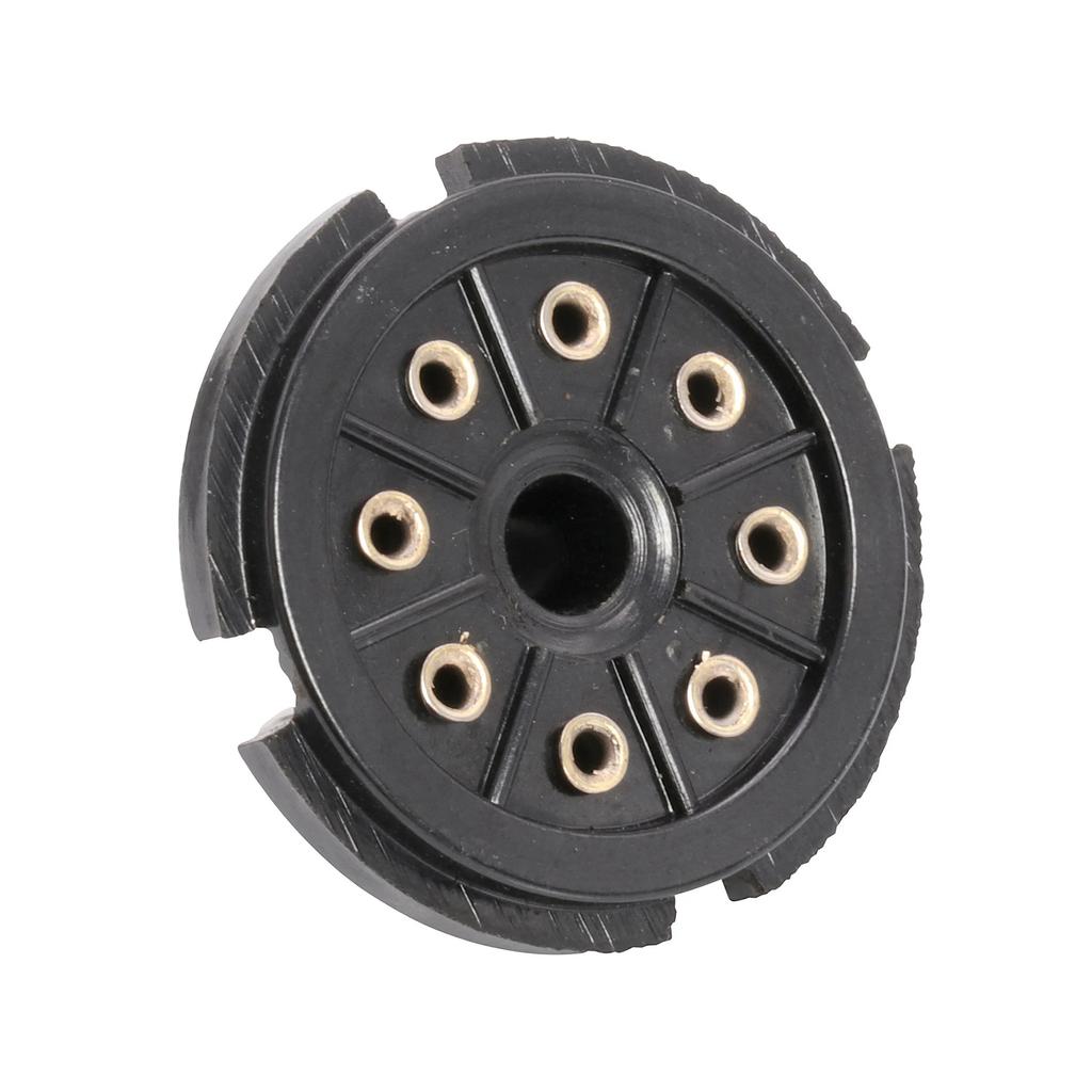 Premium Bakelite 8Pin Vacuum Tube Base High Temperature Resistance Secure Connection Sound Systems