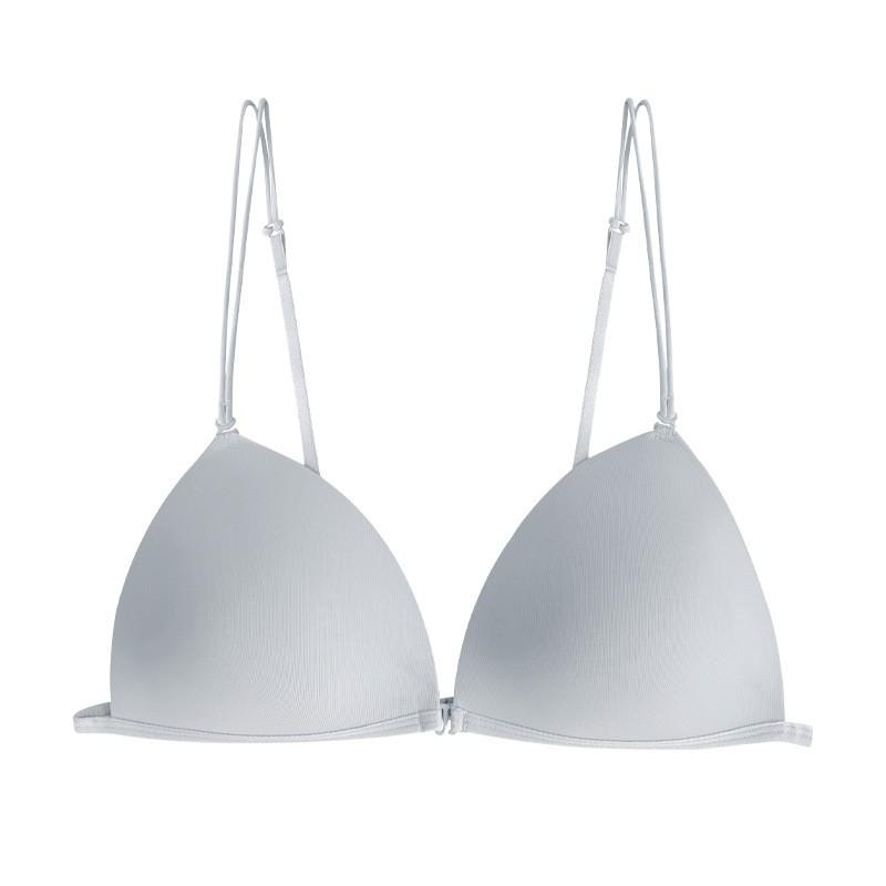 Front Bra Women Thin Seamless Wireless Push Up Bralette With Removable Straps