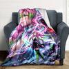1pc Mitsuri Kanroji Blanket, Gift, for Men and Women, Soft Blanket, Good for Sofa Bed Couch Travel, Lightweight Flannel Blanket