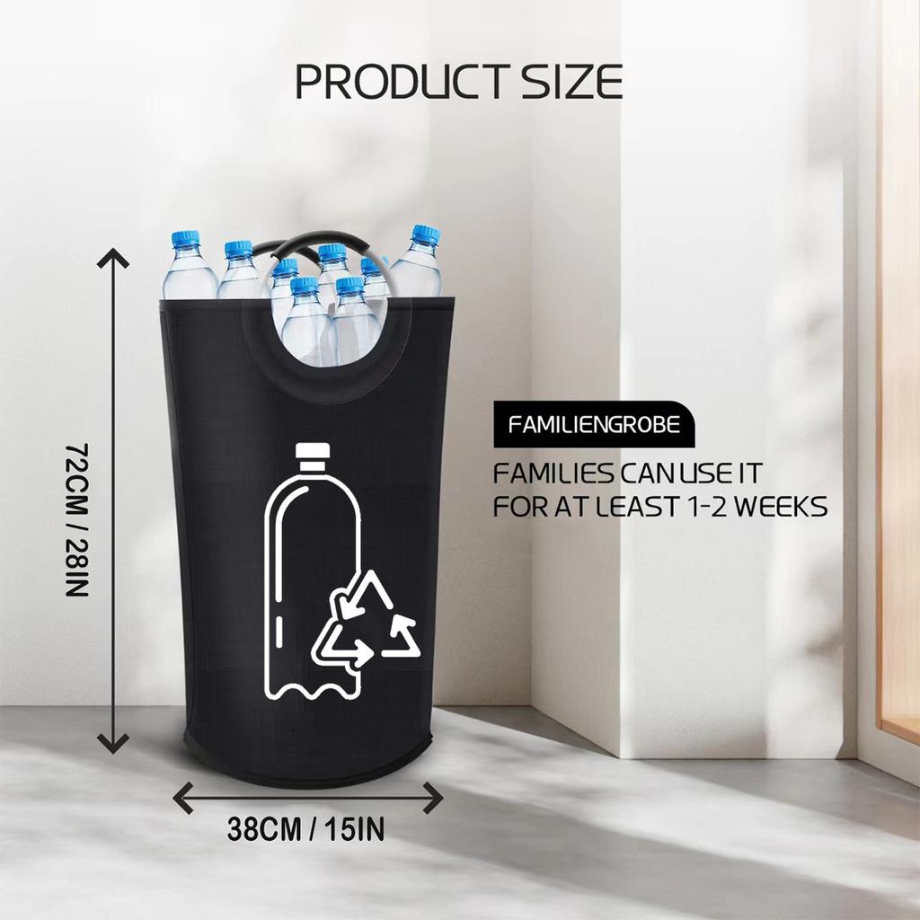 Aluminum Handle Recycling Bottle Storage Dirty Clothes Basket Detachable Storage Basket Recycling Basket Home Folding Recycling