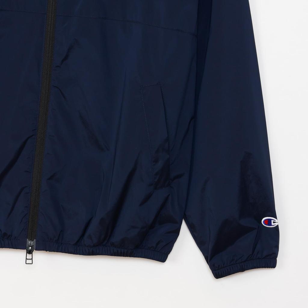 Champion Long Sleeve Stretch Windproof and Hooded Jacket with Embroidered Script Golf Water-Repellent Logo, Outerwear, C3-CG601-370-L