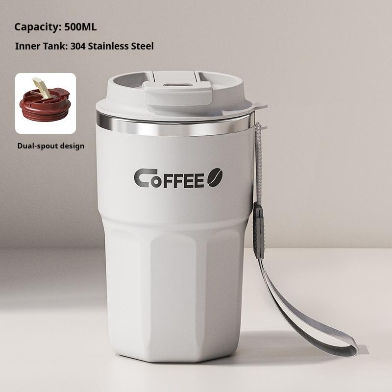 480ML Double-Walled Insulated Milk Coffee Cup Anti Scalding Drinking Cup Stainless Steel Thermal Bottle  Reusable Insulated Cup