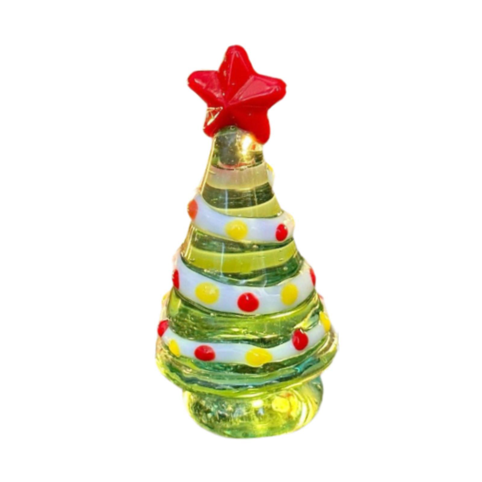 

Мини Рождественская Елка Статуэтка Настольное Украшение Подарок Другу Смола Скульптура Рождественская Фигурка для Офиса Патио Комнаты Внутри Полка