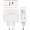 AISENS - ASCH-2PD45A-W - Chargeur PD 3.0 45W 1XUSB-C, 5V/2.4A 12W 1XUSB-A, 57W, Blanc