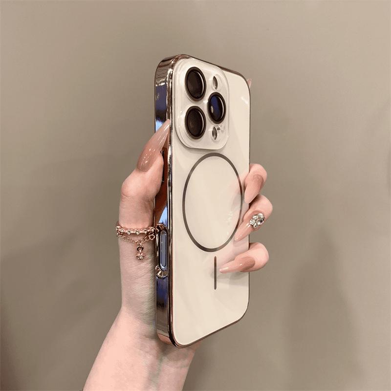 Magnetic Full Coverage Mirror Lens Case for Apple iPhone 15/16 Pro Max
