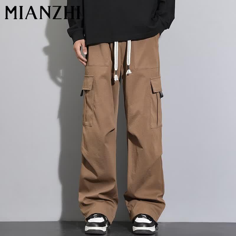 Men s American Style Techwear Cargo Pants M кофейный