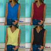 Premium Quality Women Sleeveless Blouse Vest Top Summer Casual V Neck Tank T-shirt Beach Shirts For Effortless Style