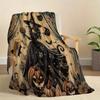Custom Halloween Blanket Witch Pumpkin Black Cats Bats Design Personalized Name Fleece Throw All Season Soft Warm Bedding Home