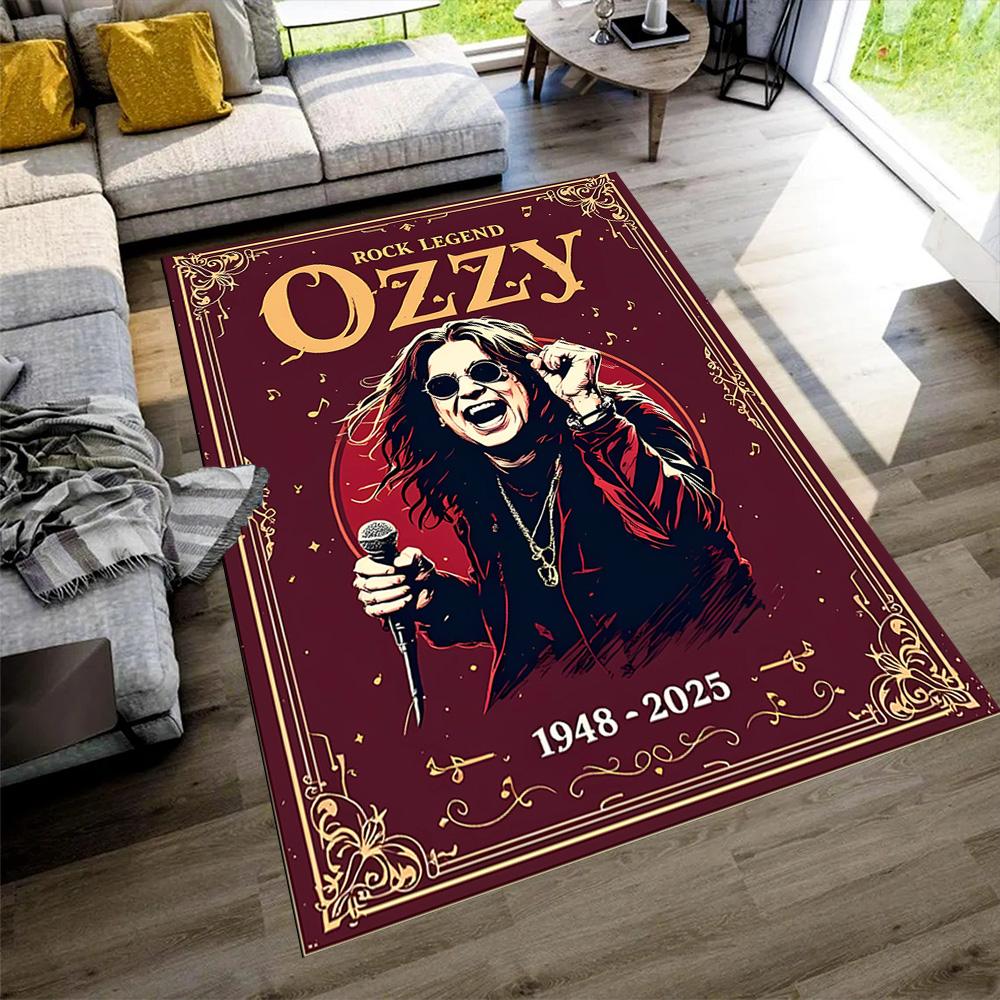 Ozzy Osbourne Tribute Poster Carpet Suitable for Kitchen Dormitory Hallway Study room Antislip Carpet Office home decor Perfect Gift for Women/Men