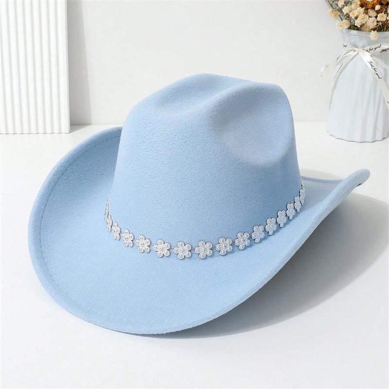 Western cowboy hat, high-quality woolen fabric, suitable for European and American festivals, parties, and stage performances, unisex, simple and