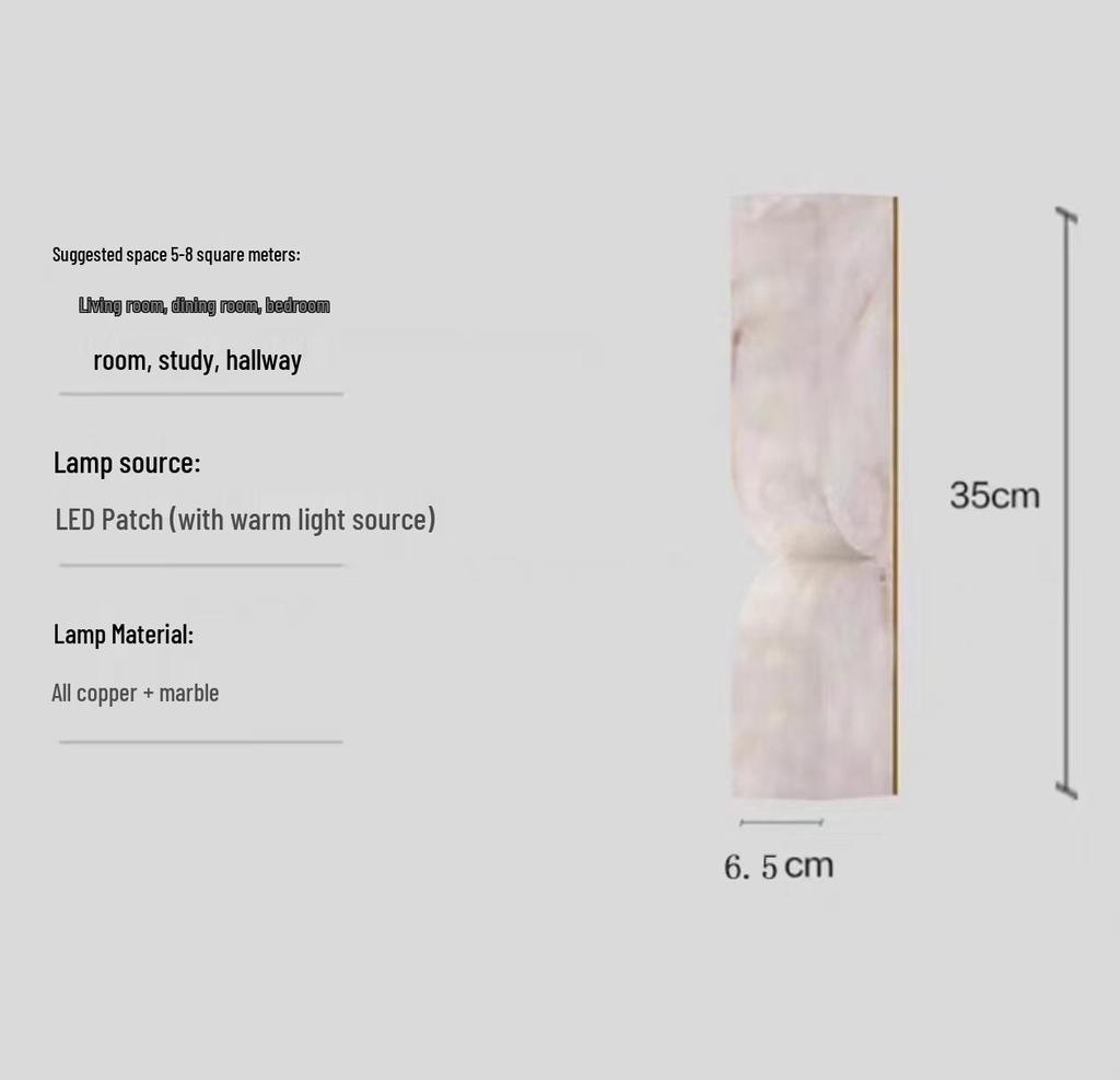 Spanish Alabaster Wall Lamp for Hotel, Villa, Stairway, Bedroom & Corridor Decor