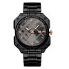 Concept Steel Belt Watch Male Personality Waterproof Calendar Luminous Square Quartz Watch