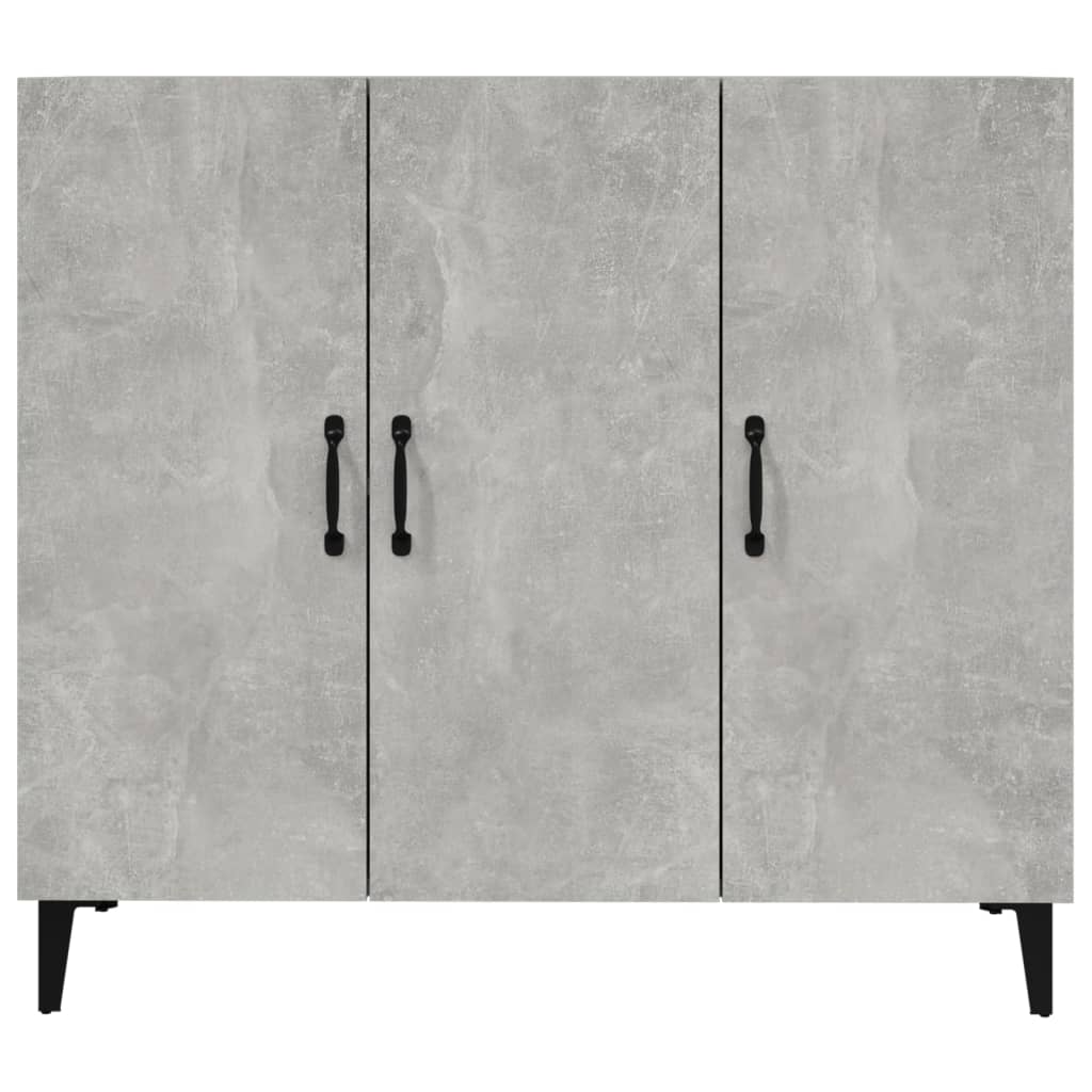 Vidaxl Szafka, Szarość Betonu, 90X34X80 Cm, Materiał Drewnopochodny