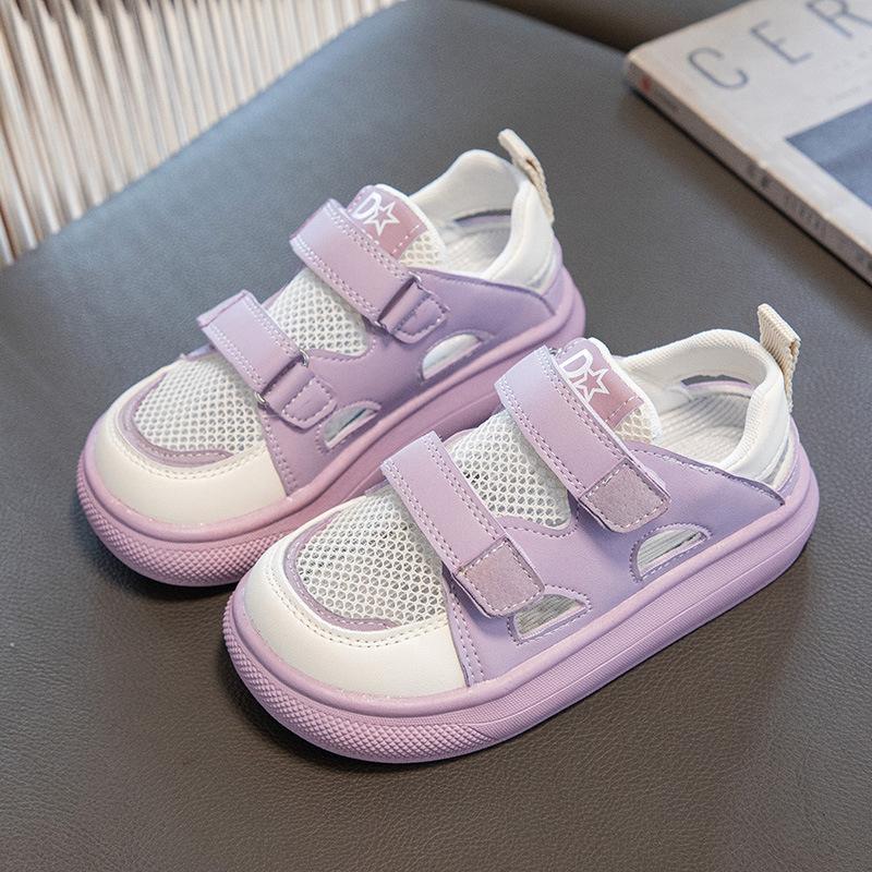Children's casual shoe summer new girl sports shoes hollowed out kids board shoe girl mesh shoe girls' breathable running shoes