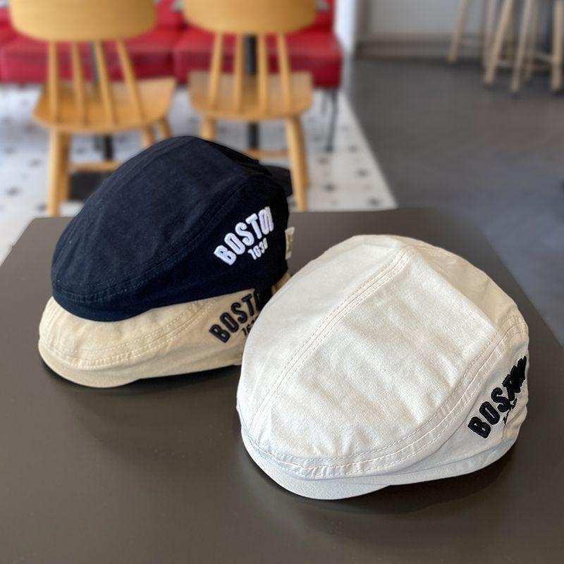Cappellino da baseball in cotone ricamato con alfabeto per bambini, primavera, per neonati e bambini