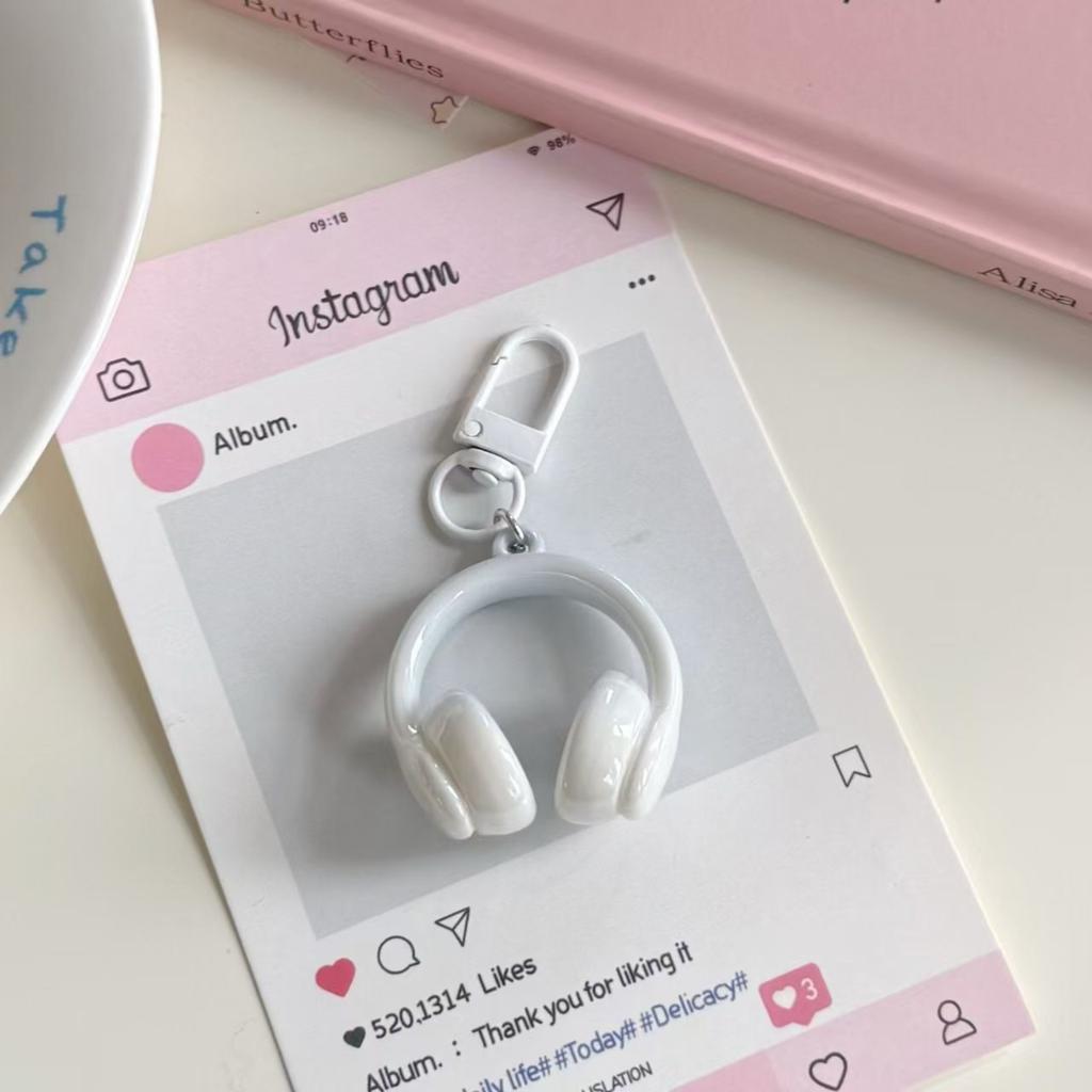 3D Klíčenka na sluchátka Minimalistická, Sladká & Odvážná, Nádherný přívěsek Kreativní minimalistický doplněk na batoh Dárek