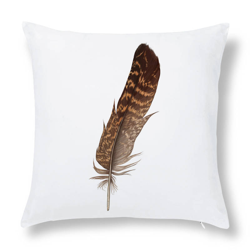 

45*45 см креативный цветной узор с принтом перьев для дома, гостиной, дивана, украшения автомобиля, наволочка 40X40CM