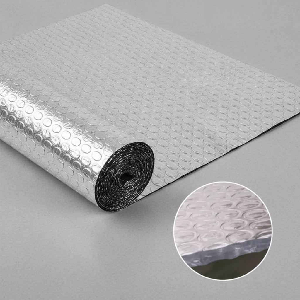 Aluminum-Plated Bubble Film Roll Waterproof Thermal Barrier Easy to Cut