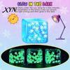 Calming Cube Toys Ice Stress Relief Toy, Glow-in-the-Dark Snowflake Filled Cube, Clear Sensory Toy Luminous Adults and Kids