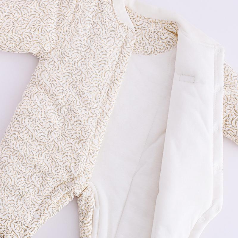 Herbst/Winter Gesteppter Baumwoll Baby Strampler - Warmes Neugeborenen Ausgeh-Outfit