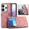 For Xiaomi Redmi Note 14 4G (163.25x76.55x8.16mm) Phone Case Retro Jean Cloth Texture Leather Back Cover with Card Holder