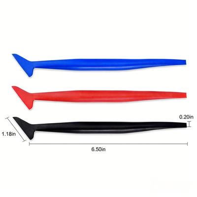 3Pcs PPF Tools Vinyl Wrap Tools Micro Squeegee Scraper Car Micro Gasket Squeegee Car Detail Wrapping Scraper Car Detailing