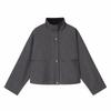Niche Women's Short Jacket Women's Loose Stand-up Collar Snap-button High-density Cotton Twill Tooling Jacket