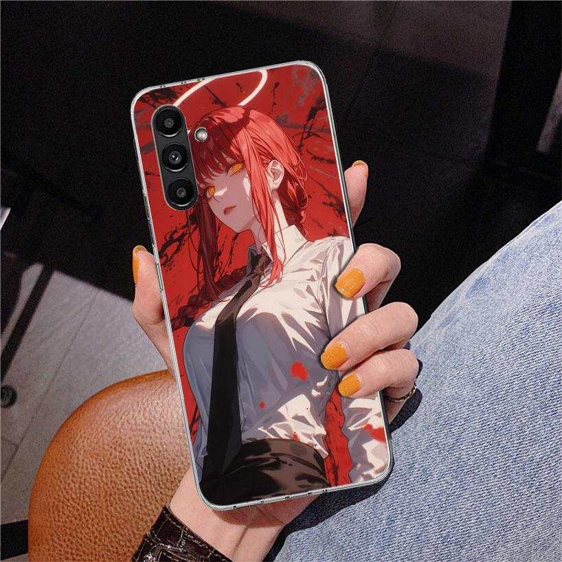 C-Chainsaw Mans Makima Phone Case For Samsung Galaxy A17 A16 A15 A14 A13 A57 A56 A55 A54 A53 A37 A36 A35 A34 A33 A26 A25 A24 A23