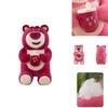 Cute Strawberry Bear Plush Pillow Perfect Gift For Comfort And Cuddles