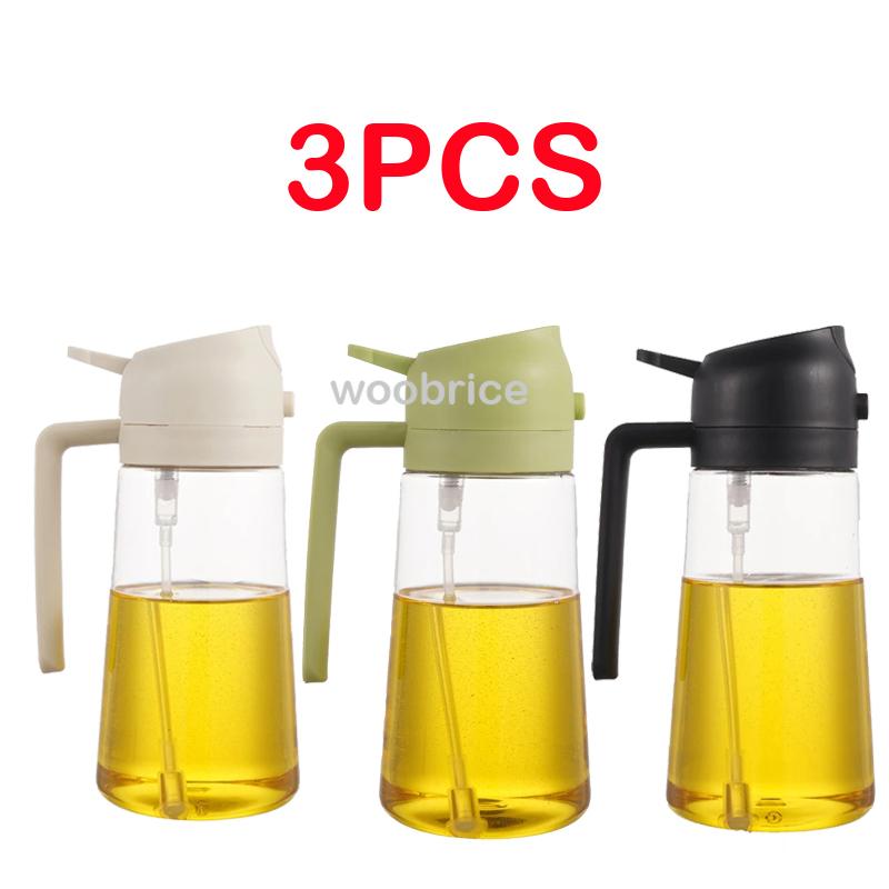 2in1 500ml Plastic Spray Oil Sprayer Bottle Spray Oil Dispenser Salad BBQ Kitchen Baking Roasting Camping Picnic Kitchen Tool